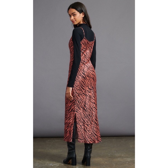 NWT Zebra Print Anthropologie Slip Dress - Picture 2 of 7